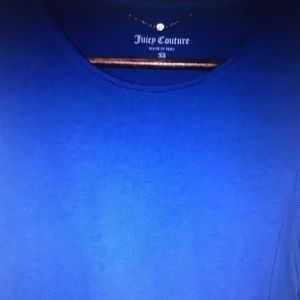 Juicy Couture Tank Top XS True Blue Tissue Texture Y2K Feminine Classic hamptons